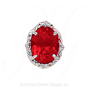 GS146 G - 14 Karat Gold Garnet Slide 